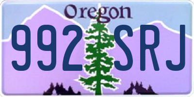 OR license plate 992SRJ