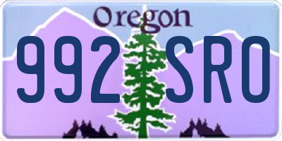 OR license plate 992SRO