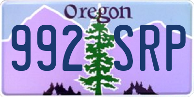 OR license plate 992SRP