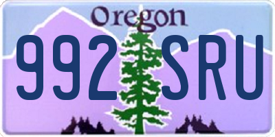 OR license plate 992SRU