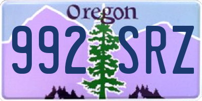 OR license plate 992SRZ
