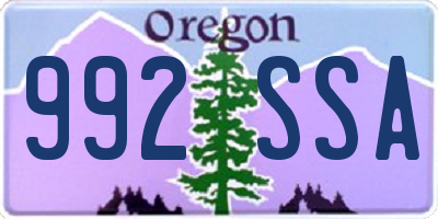 OR license plate 992SSA