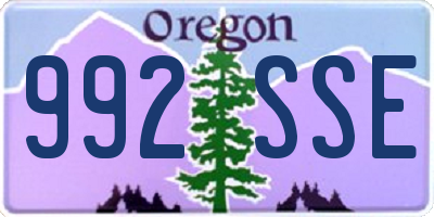 OR license plate 992SSE