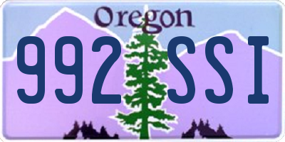 OR license plate 992SSI