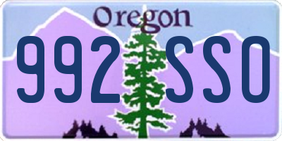 OR license plate 992SSO