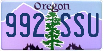 OR license plate 992SSU