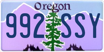 OR license plate 992SSY