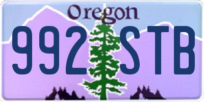OR license plate 992STB
