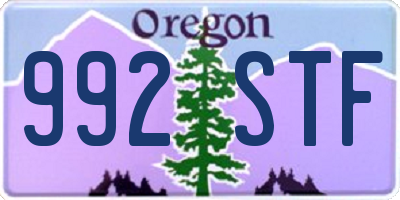 OR license plate 992STF