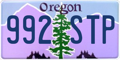 OR license plate 992STP