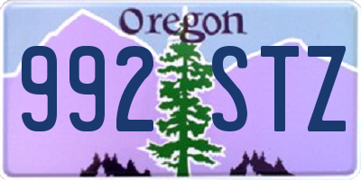 OR license plate 992STZ