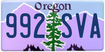 OR license plate 992SVA