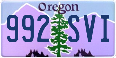 OR license plate 992SVI