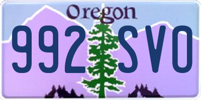 OR license plate 992SVO
