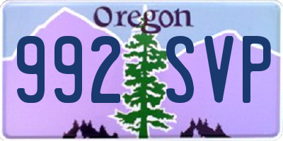 OR license plate 992SVP