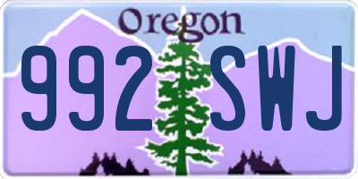 OR license plate 992SWJ