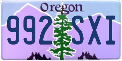 OR license plate 992SXI