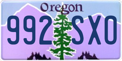OR license plate 992SXO