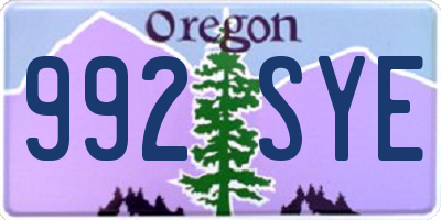 OR license plate 992SYE