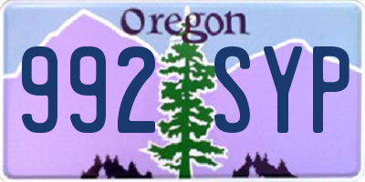 OR license plate 992SYP