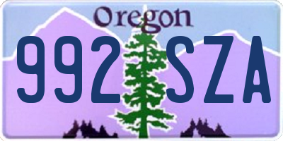 OR license plate 992SZA