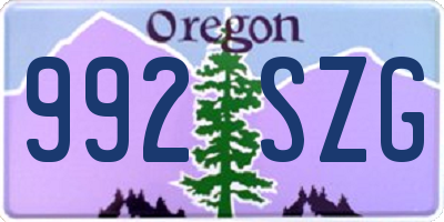 OR license plate 992SZG