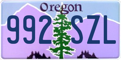 OR license plate 992SZL