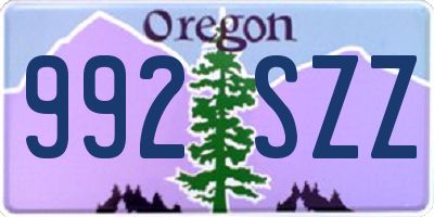 OR license plate 992SZZ