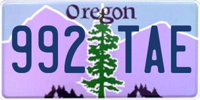 OR license plate 992TAE