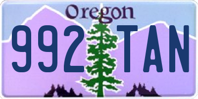 OR license plate 992TAN