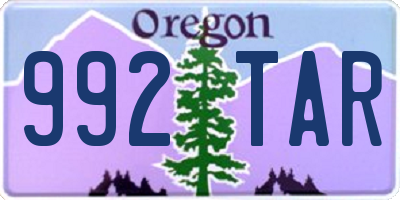 OR license plate 992TAR