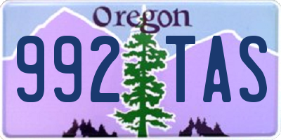 OR license plate 992TAS