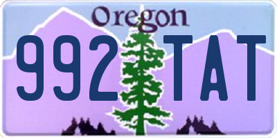 OR license plate 992TAT