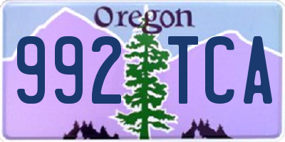 OR license plate 992TCA
