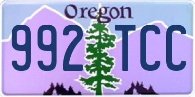 OR license plate 992TCC