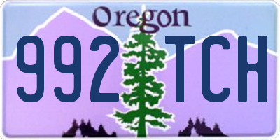 OR license plate 992TCH