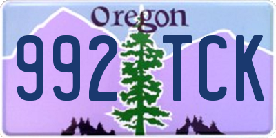 OR license plate 992TCK