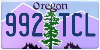 OR license plate 992TCL