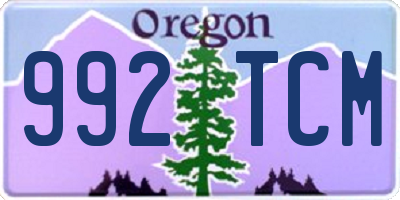 OR license plate 992TCM