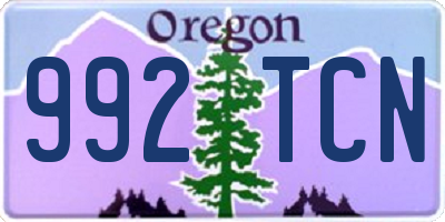 OR license plate 992TCN