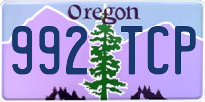 OR license plate 992TCP