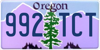 OR license plate 992TCT