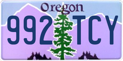 OR license plate 992TCY