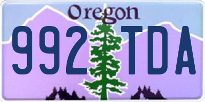 OR license plate 992TDA