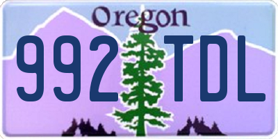 OR license plate 992TDL