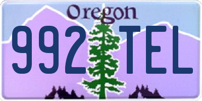 OR license plate 992TEL