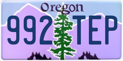 OR license plate 992TEP