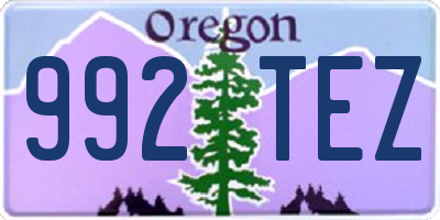 OR license plate 992TEZ
