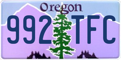 OR license plate 992TFC