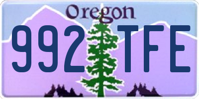 OR license plate 992TFE